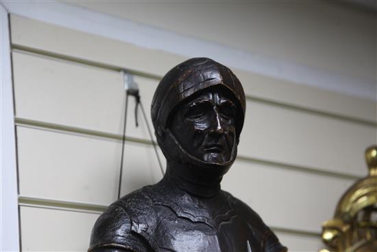 A 16th century Continental carved limewood figure of a knight, height 84cm